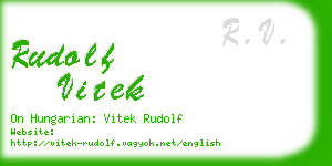 rudolf vitek business card